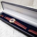 Burberrys 6000L watch presented in a dark blue Wilkinson’s Jewellers box.