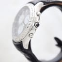 Side view of the Citizen Eco-Drive watch showing the crown and pushers, and polished case.
