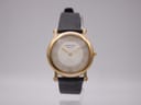 Front view of Raymond Weil 9833 quartz watch with gold-plated case and cream dial on a white background.