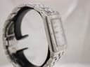 Left side profile of the Raymond Weil Tango watch, highlighting the rectangular case design and bracelet links.