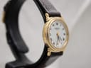 Left side view of the Raymond Weil 5331 watch, highlighting the gold-plated case details.