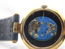 Close-up of the Swiss ETA 978.002 quartz movement with battery compartment, showing "Six 6 Jewels".