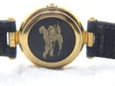 Close-up of the black case back with the engraved Burberrys "Prorsum" knight logo.