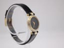 Another angled side view of the Gucci 4500L watch, highlighting the minimalist dial and case design.