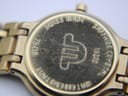 Close-up of the case back showing 'Swiss Made', 'Sapphire Crystal', 'Water Resistant', reference 75416, and serial 19200.