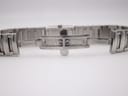 Close-up of the stainless steel deployant clasp, clearly showing 'Maurice' and 'Lacroix' engraved on either side
