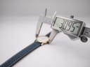 Digital caliper measuring the Certina watch case diameter, displaying 30.95mm.