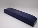 Exterior view of the vintage Certina dark blue presentation box with subtle texture.