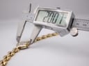 Digital caliper measuring the case diameter of the Michel Herbelin watch, showing a precise measurement of 20.0 mm.