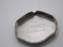 Inside of the stainless steel case back, marked "Oris Watch Co. Swiss".