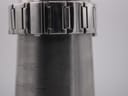 Close-up of the stainless steel bracelet on a wrist sizing gauge, showing a circumference of approximately 188mm.