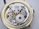 Detailed close-up of the Roamer 17 jewels manual wind mechanical movement, showing intricate gears and rubies.