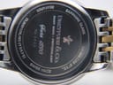 Close-up of the stainless steel case back with Dreyfuss & Co. engraving, model and serial numbers.