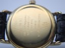 Close-up of the watch's gold-plated case back, clearly engraved with 'RAYMOND WEIL GENEVE', 'RW' logo, '18 K GOLD ELECTROPLATED', 'WATER RESISTANT 10 M', and '9923'.