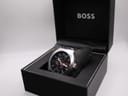 The Hugo Boss Orange Copenhagen watch displayed inside its original black presentation box with white "BOSS" branding.