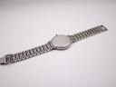Back view of the Rotary 3705 watch and its bracelet laid flat, detailing the brushed case back and clasp.