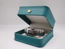 The Tissot T-Trend watch presented inside a green Tissot brand display box with a gold crown emblem on the lid.