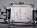 Close-up view of the Tissot T-Trend watch case back, showing engravings for Tissot, 1853, L835/935, Waterresistant 30M, Sapphire Crystal, and Stainless Steel.